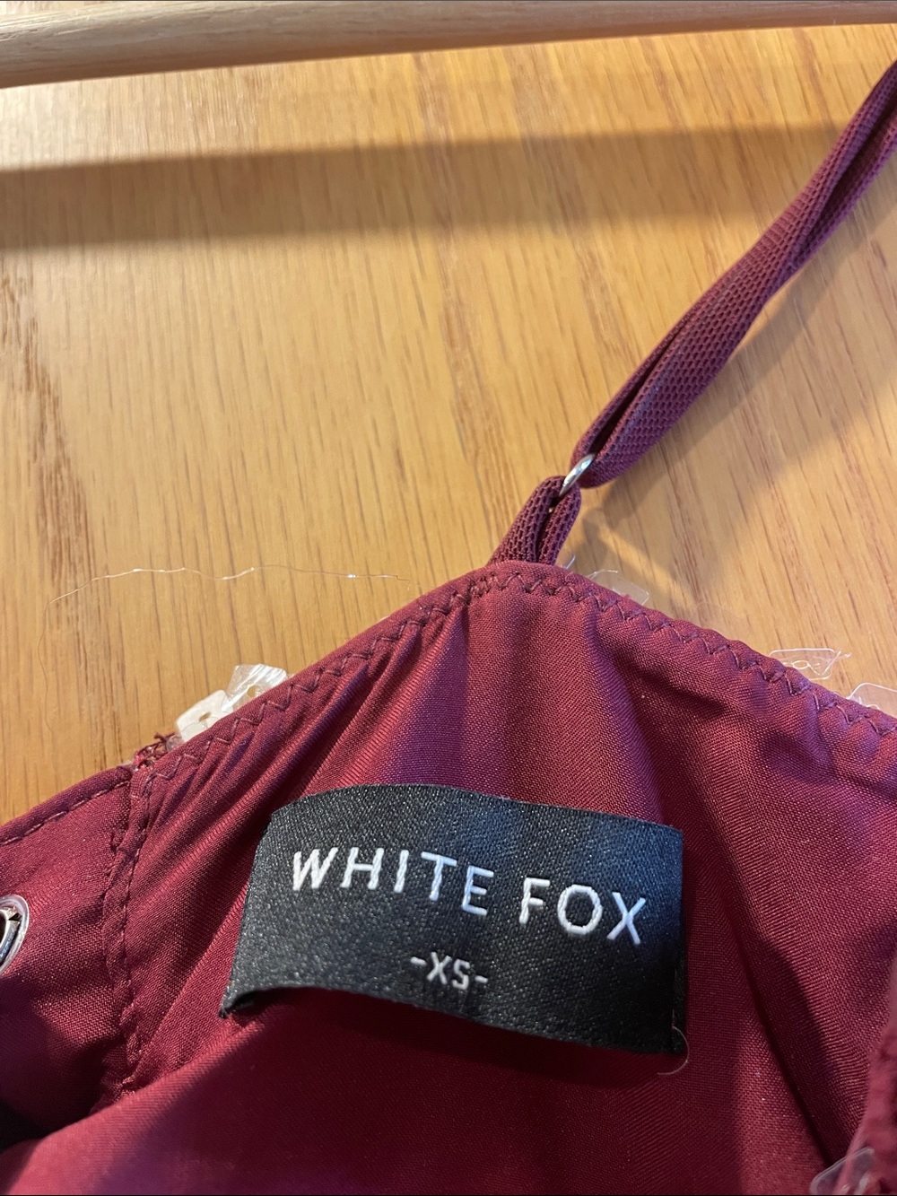 White Fox Burgundy Sequin Mini Dress - Picture 5 of 5